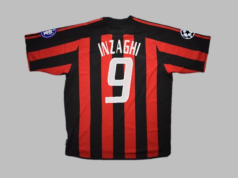Ac Milan 2003 2004 Inzaghi 9 Domicile Maillot Champions League