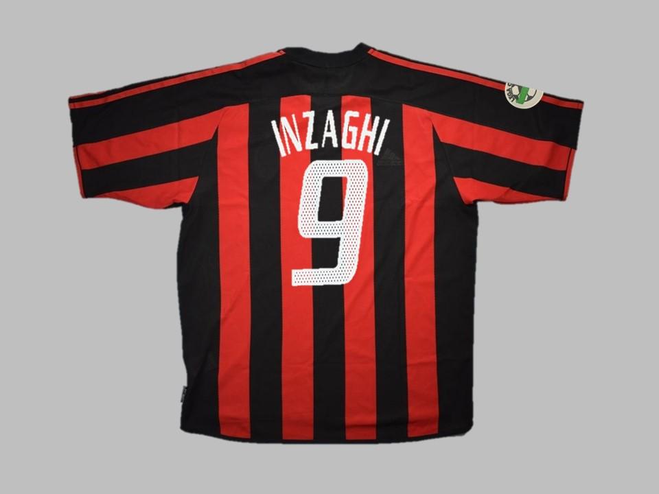 Ac Milan 2003 2004 Inzaghi 9 Domicile Maillot Serie A