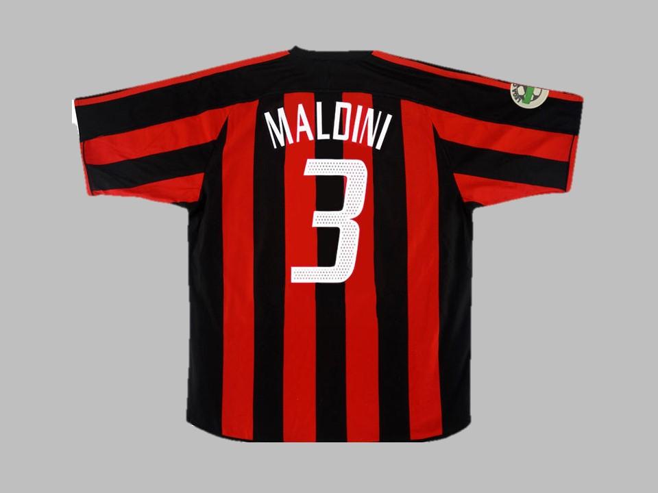 Ac Milan 2003 2004 Maldini 3 Domicile Maillot Serie A