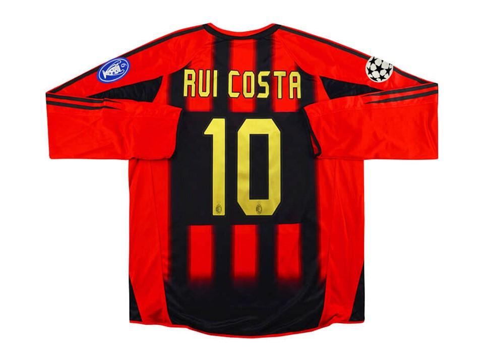 Ac Milan 2004 2005 Rui Costa 10  Manches Longues Domicile Football Maillot de football Maillot