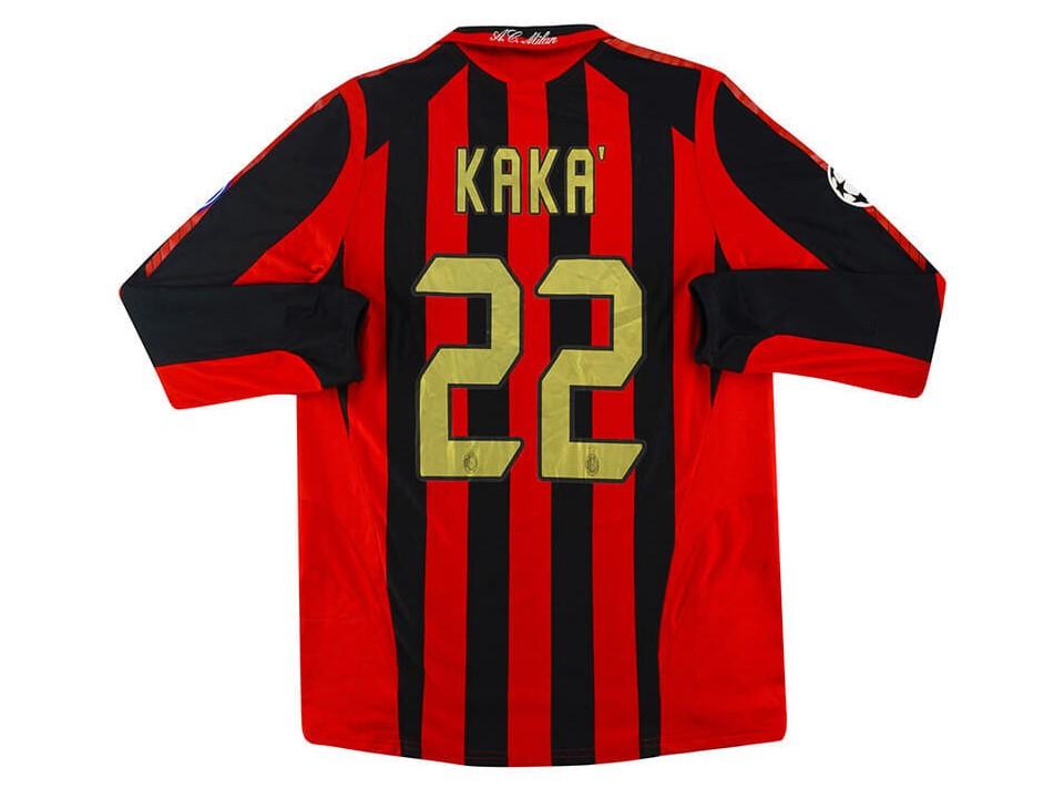 Ac Milan 2005 2006 Kaka 22 Manches Longues Domicile Football Maillot de football Maillot