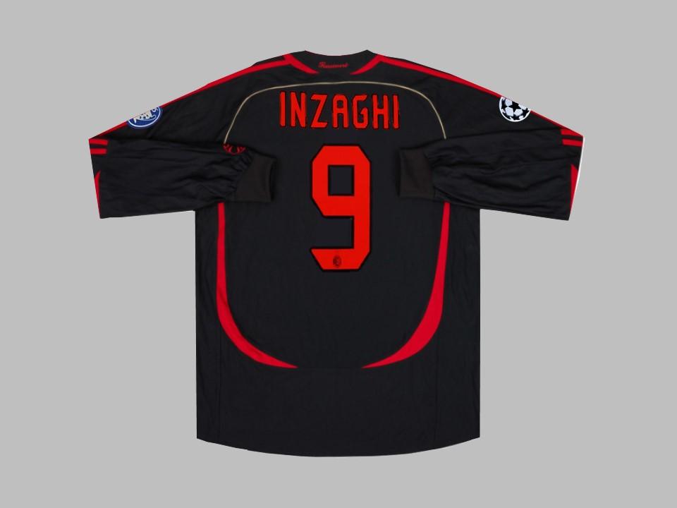 Ac Milan 2006 2007 Exterieur Maillot Manches Longues Champions League Inzaghi 9
