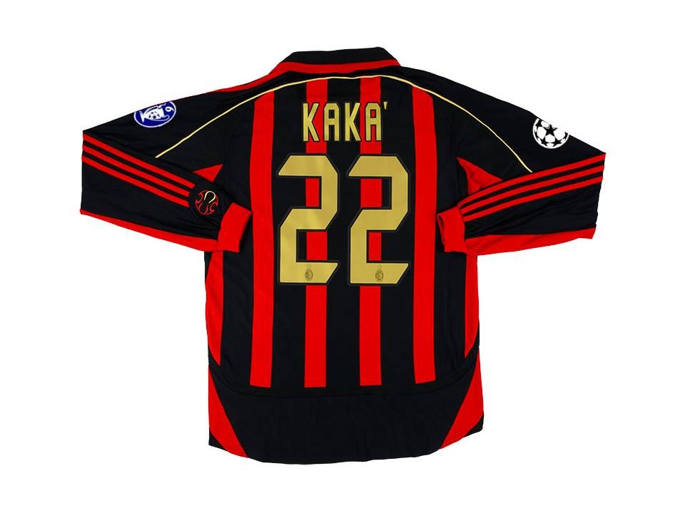 Ac Milan 2006 2007 Kaka 22 Manches Longues Domicile Football Maillot de football Maillot