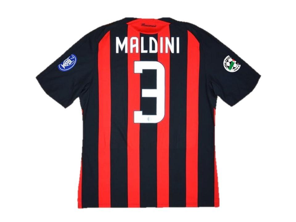 Ac Milan 2008 2009 Maldini 3 Domicile Football Maillot de football Maillot