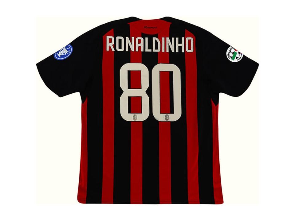 Ac Milan 2008 2009 Ronaldinho 80 Domicile Football Maillot de football Maillot