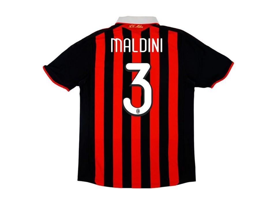Ac Milan 2009 2010 Maldini 3 Maillot Domicile Football Maillot de football Maillot