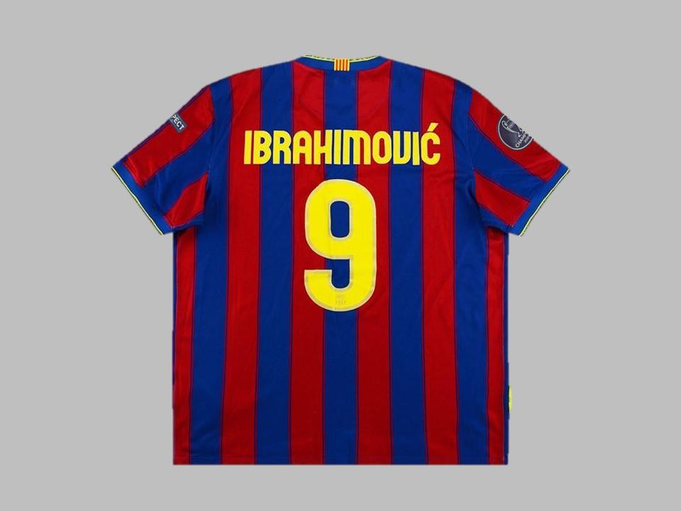 Barcelona 2009 2010 Ibrahimovic 9 Domicile Maillot
