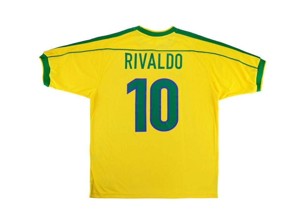 Brazil Brasil 1998 Rivaldo 10 World Cup Domicile Maillot