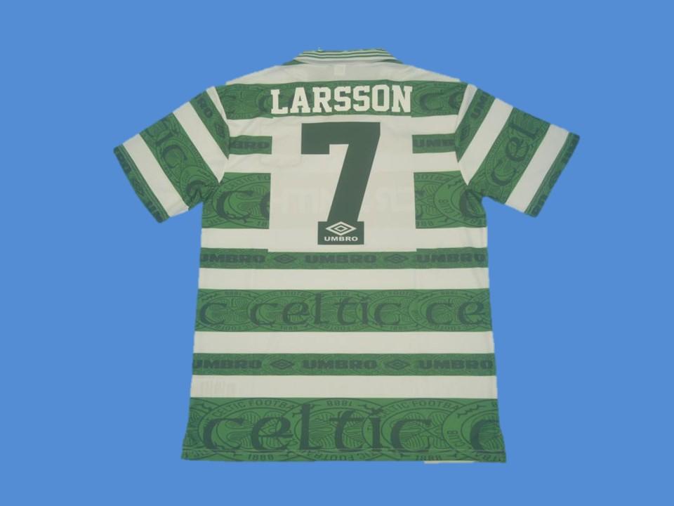 Celtic 1995 1997 Larsson 7 Domicile Maillot