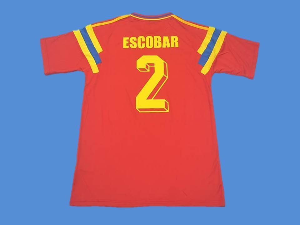 Colombia 1990 Escobar 2 World Cup Domicile Maillot