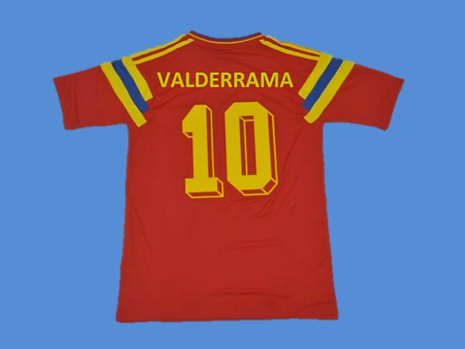 Colombia 1990 Valderrama 10 World Cup Domicile Maillot