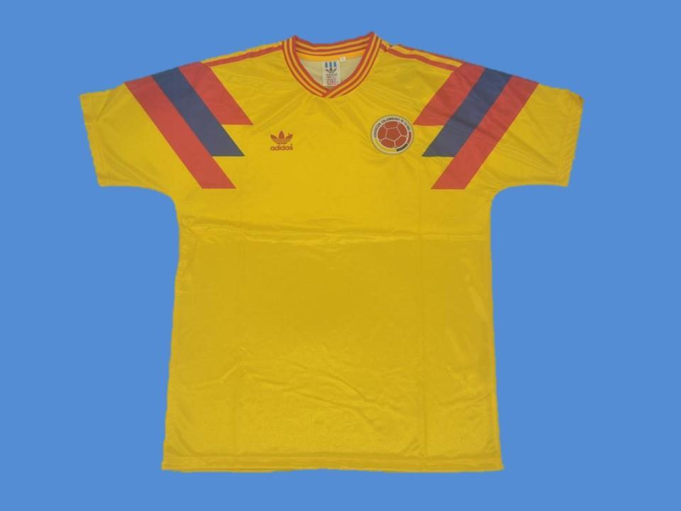 Colombia 1990 World Cup Domicile Jaune Maillot