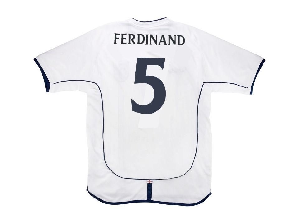 England 2002 Ferdinand 5 World Cup Domicile Football Maillot de football Maillot