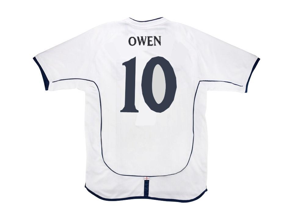 England 2002 Owen 10 World Cup Domicile Football Maillot de football Maillot