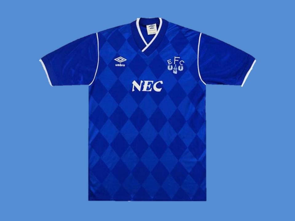 Everton 1987 1988 Domicile Maillot
