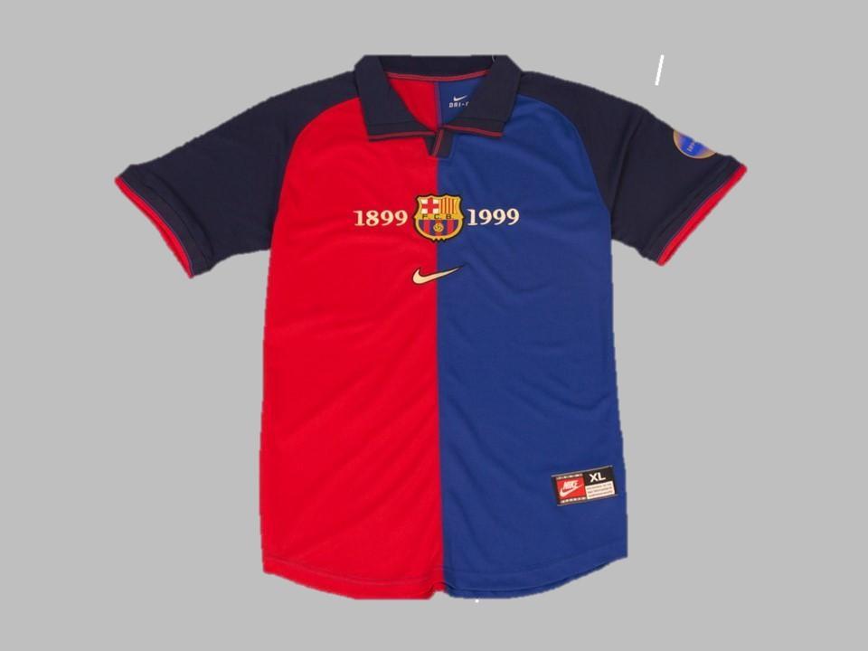 Fc Barcelona 1999 Domicile Football 100 Years Maillot