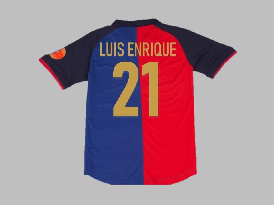 Fc Barcelona 1999 Luis Enrique 21 Domicile Football 100 Years Maillot