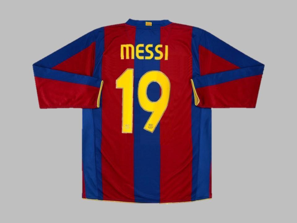 Fc Barcelona 2007 2008 Messi 19 Domicile Maillot