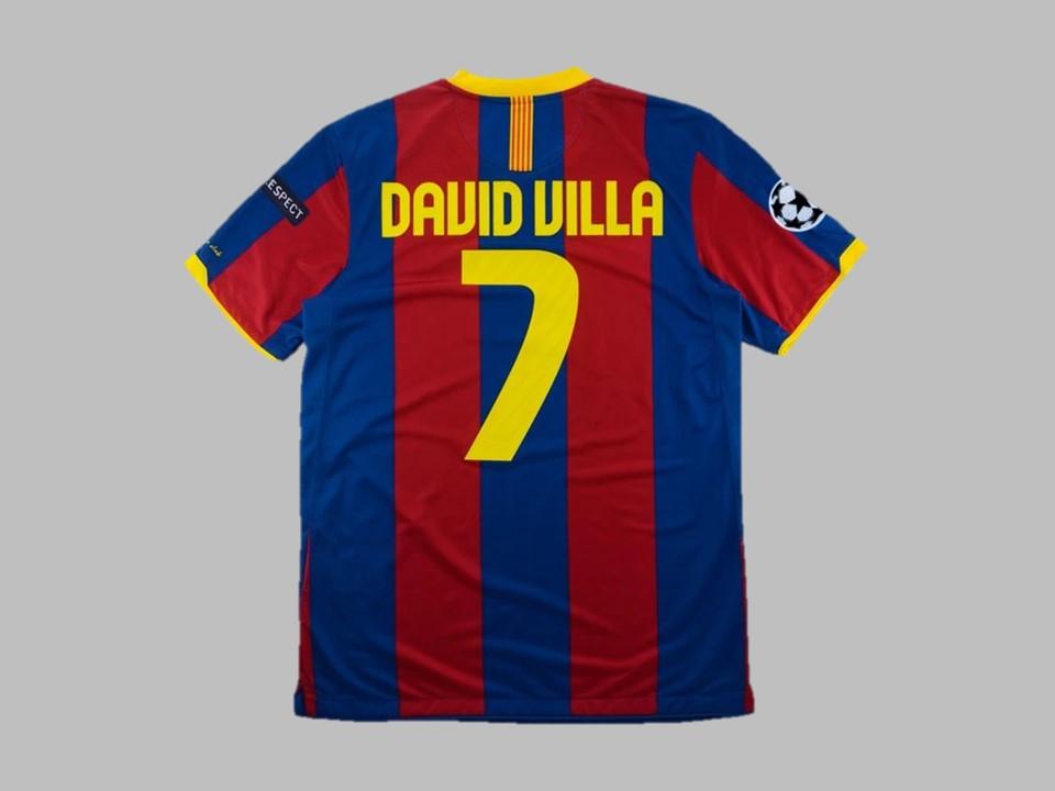 Fc Barcelona 2010 2011 David Villa 7 Ucl Finale Domicile Maillot