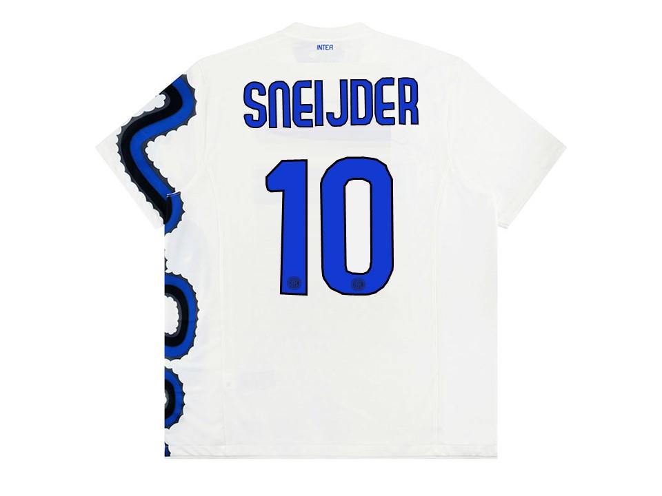 Inter Milan 2010 Exterieur Sneijder 10 With Badges Football Maillot Maillot