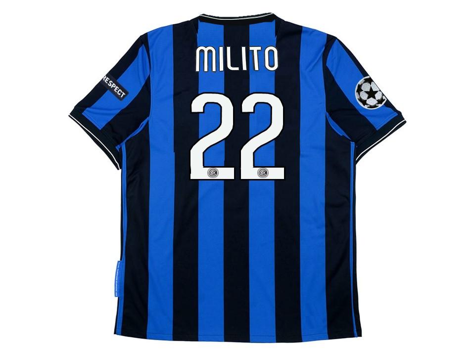Inter Milan 2010 Milito 22 Ucl Finale Domicile Football Maillot Maillot