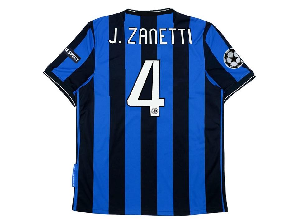 Inter Milan 2010 Zanetti 4 Ucl Finale Domicile Football Maillot Maillot