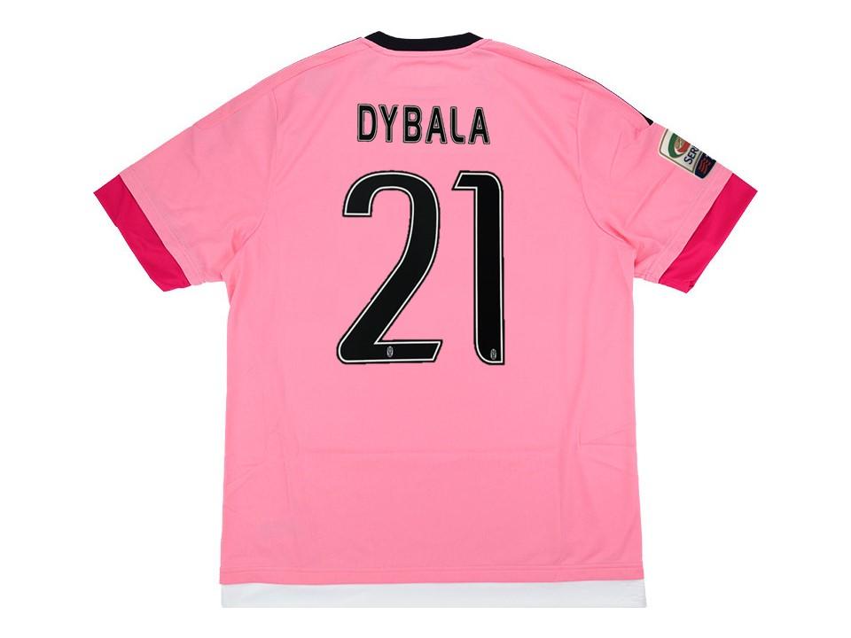Juventus 2015 2016 Dybala 21 Serie A Exterieur Pink Football Maillot de football Maillot
