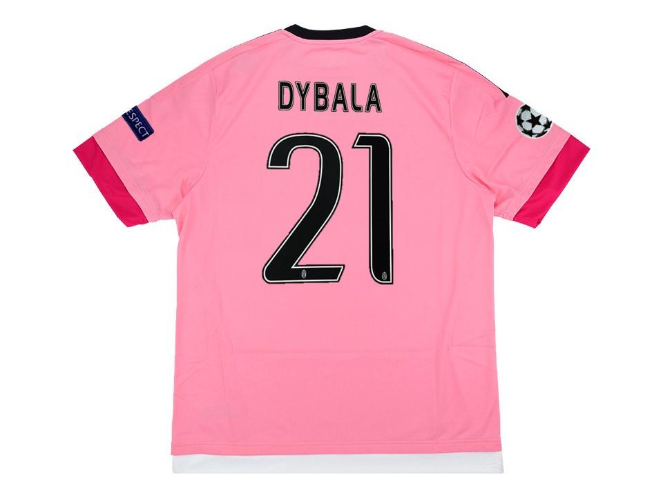 Juventus 2015 2016 Dybala 21 Ucl Exterieur Pink Football Maillot de football Maillot