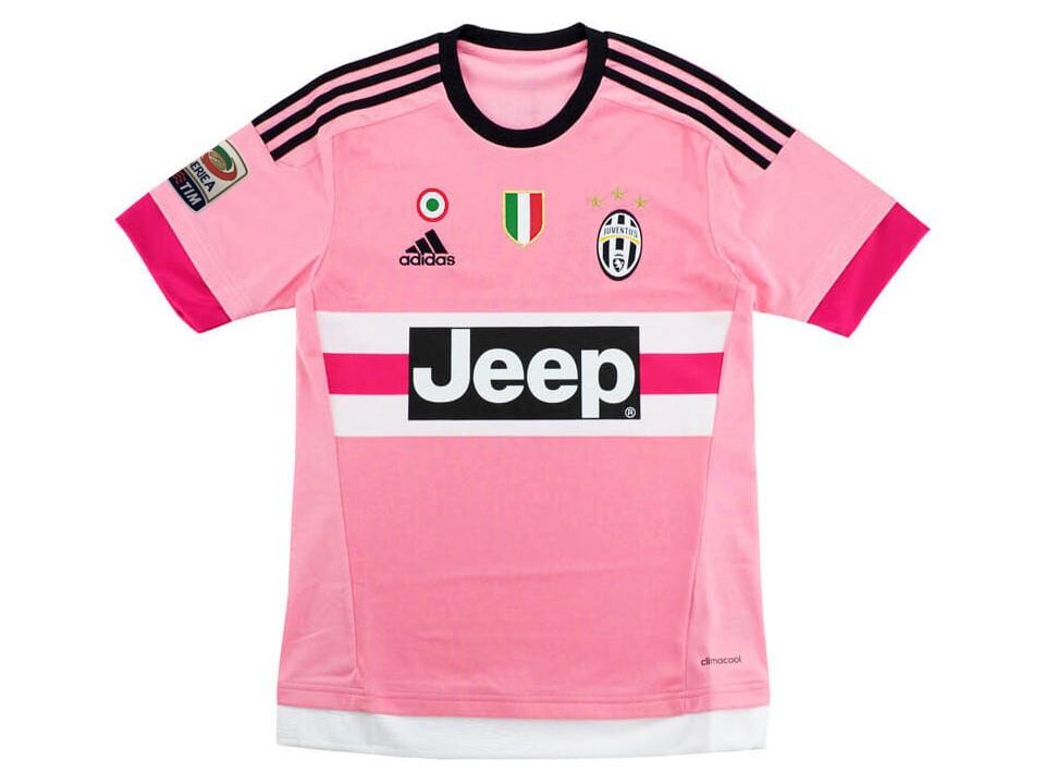 Juventus 2015 2016 Serie A Exterieur Pink Football Maillot de football Maillot