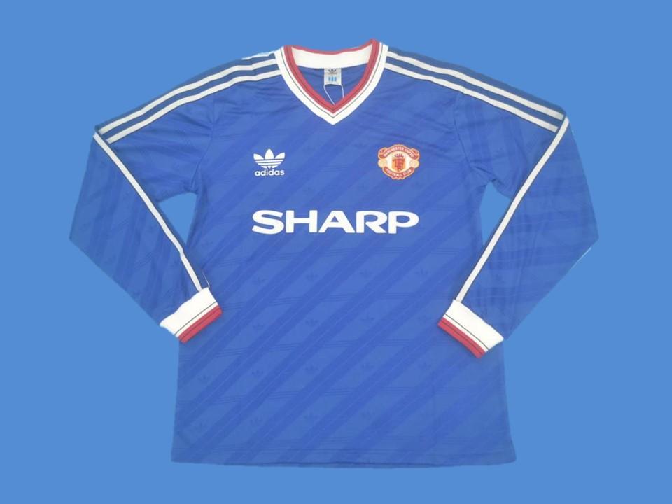 Manchester United 1986 1988 Exterieur Maillot Manches Longues