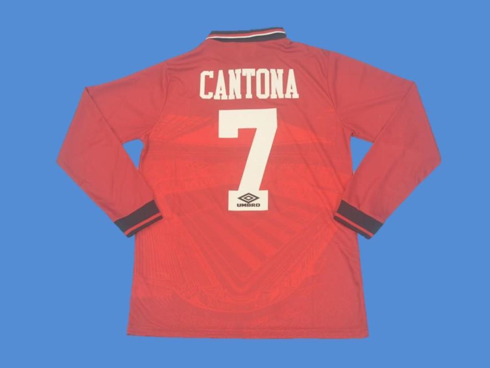 Manchester United 1994 1996 Cantona 7 Domicile Maillot Manches Longues