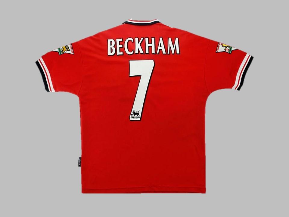 Manchester United 1998 1999 Beckham 7 Domicile Maillot