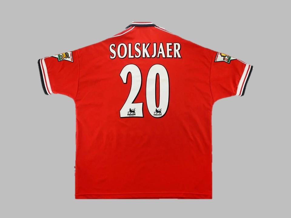 Manchester United 1998 1999 Solskjaer 20 Domicile Maillot