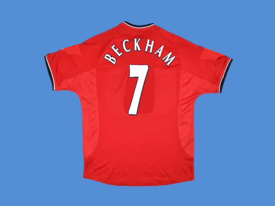 Manchester United 2000 2002 Beckham 7 Domicile Maillot