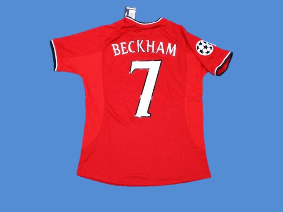 Manchester United 2000 2002 Beckham 7 Ucl Domicile  Maillot
