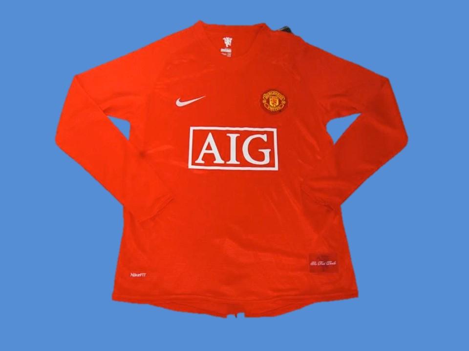 Manchester United 2007 2008 Manches Longues Domicile Maillot