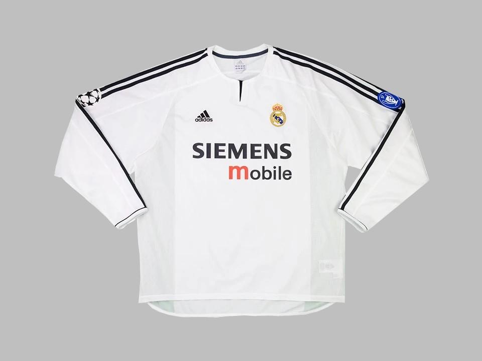 Real Madrid 2003 2004 Domicile Maillot Manches Longues Ucl