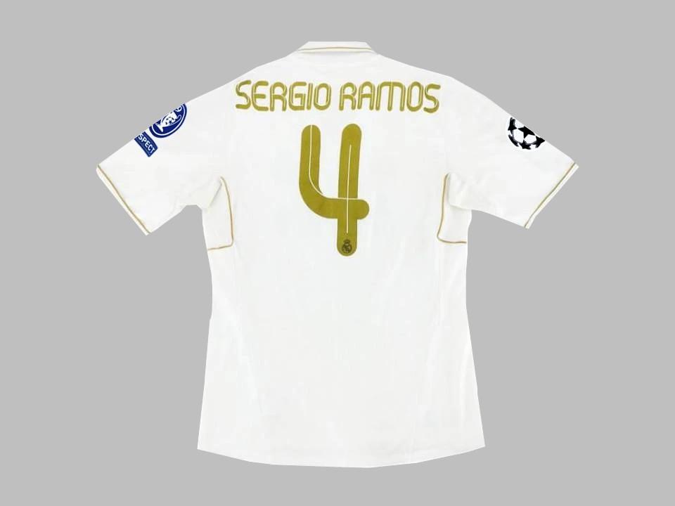 Real Madrid 2011 2012 Sergio Ramos 4 Domicile Maillot Ucl