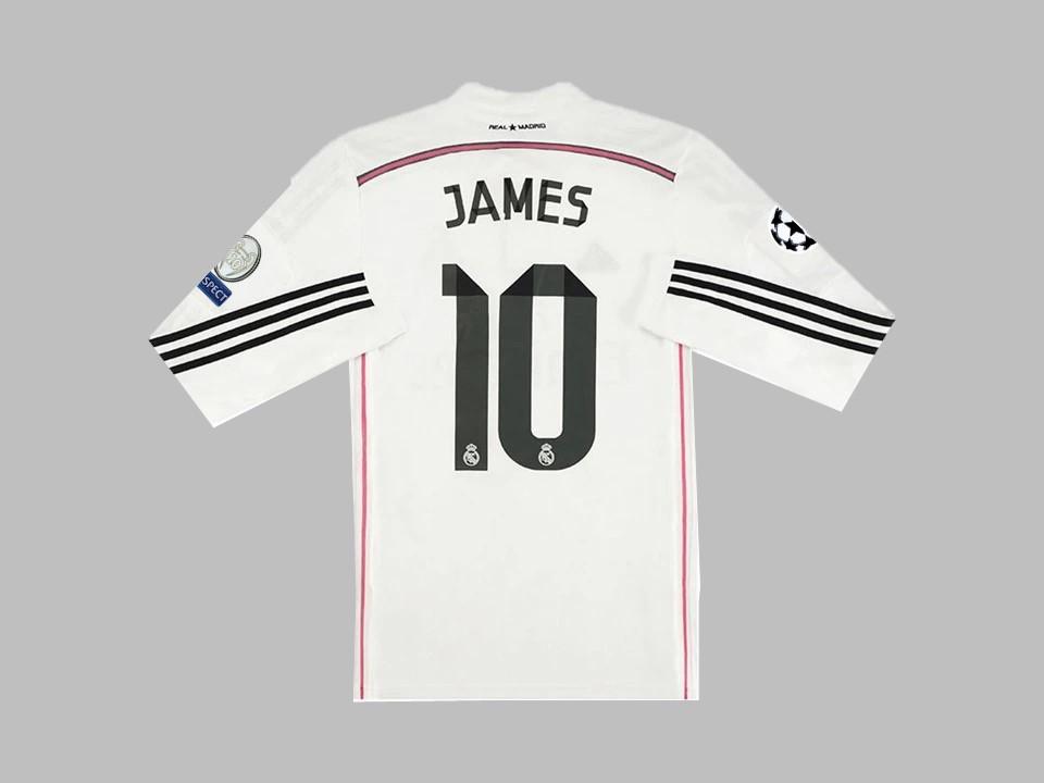 Real Madrid 2014 2015 James 10 Domicile Maillot Manches Longues