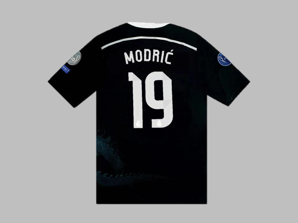 Real Madrid 2014 2015 Modric 19 Exterieur Noir Maillot