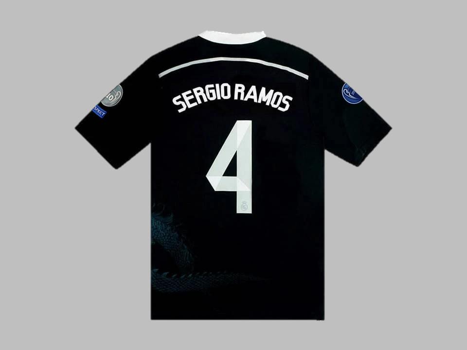 Real Madrid 2014 2015 Sergio Ramos 4 Exterieur Noir Maillot