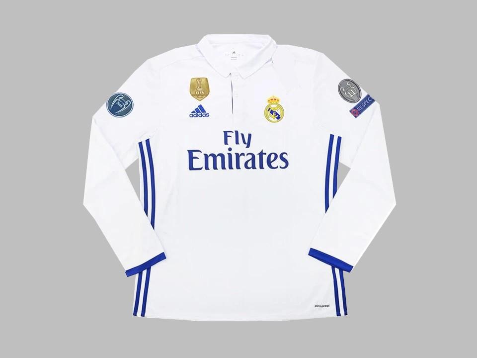 Real Madrid 2016 2017 Domicile Maillot Ucl Manches Longues