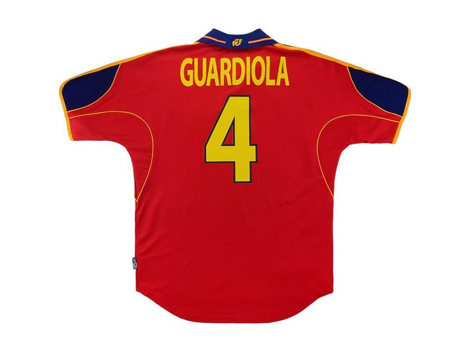 Spain 1999 2000 Guardiola 4 Domicile Maillot