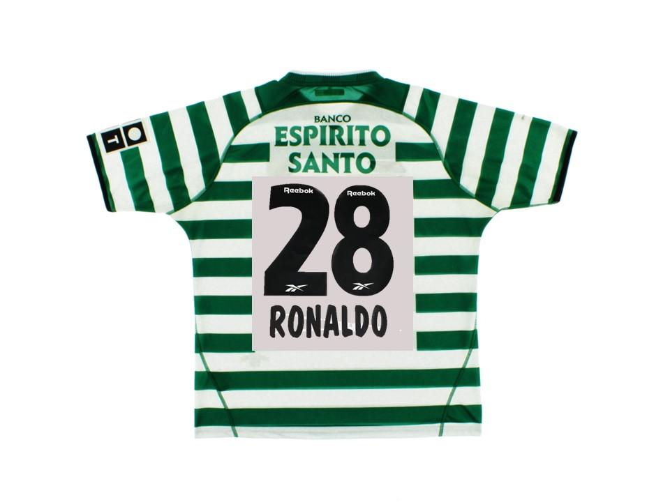 Sporting Lisbon 2003 Ronaldo 28 Domicile Football Football Maillot